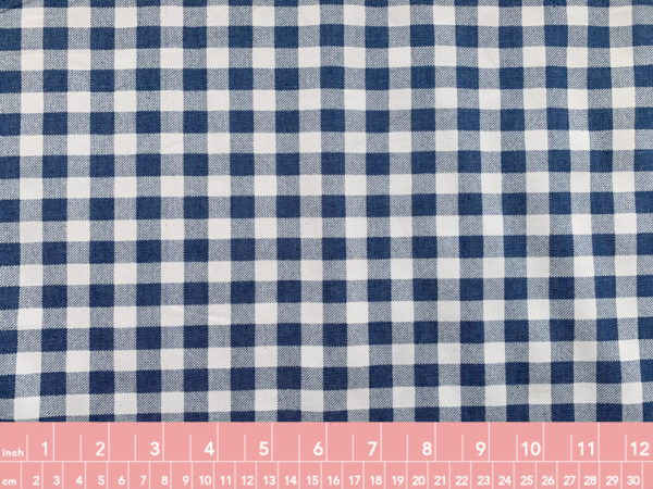 Designer Deadstock - Yarn Dyed Cotton - Blue/White Plaid