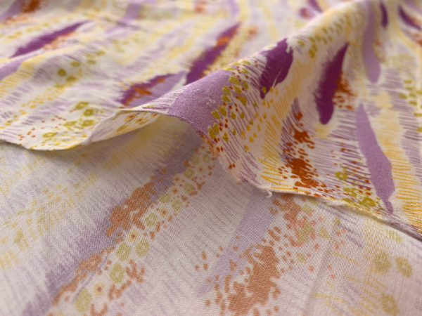 Roberto Cavalli Deadstock - Italian Viscose Challis - Lavender Grasses