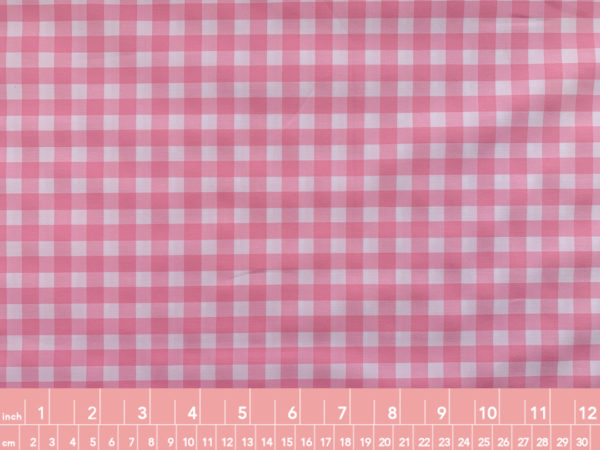 Designer Deadstock - Italian Cotton Shirting - Pink Plaid