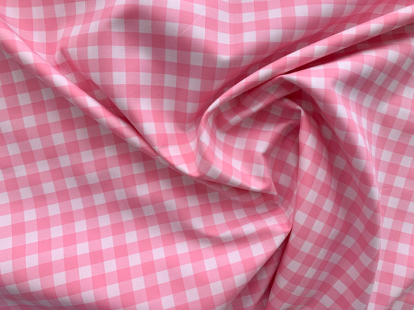 Designer Deadstock - Italian Cotton Shirting - Pink Plaid