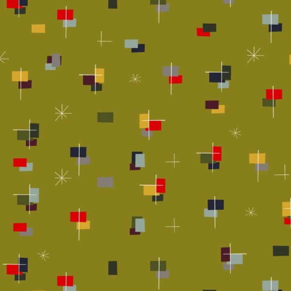 Birch – Organic Cotton Poplin – Camp Holiday – Squares & Dashes