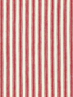 Ticking Stripe - Yarn Dyed Cotton Twill - Cherry