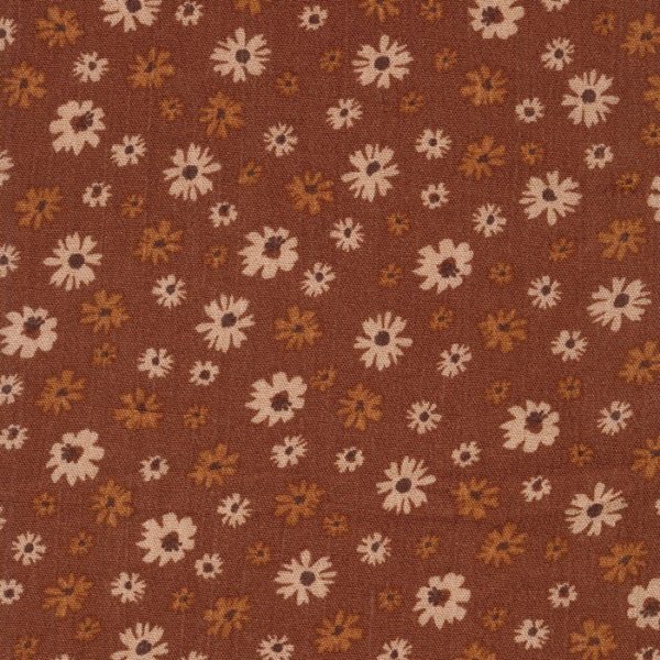 Sunset Studio - Rayon Crinkle - Daisy - Rust