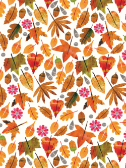 Quilting Cotton - Seasons – Autumn Leaves – Cream