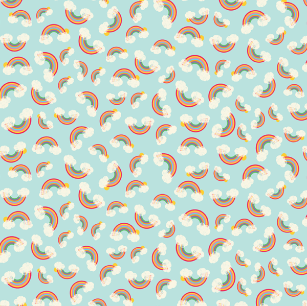 Quilting Cotton - Over the Rainbow – Aqua