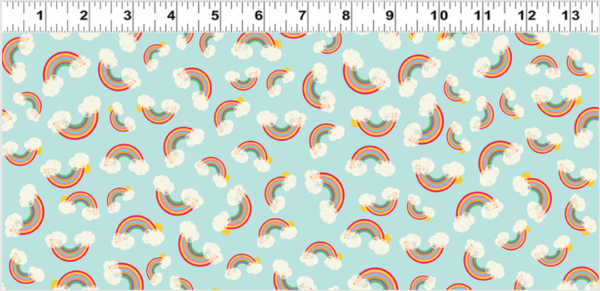 Quilting Cotton - Over the Rainbow – Aqua