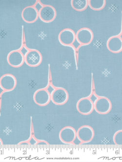 Quilting Cotton - Make Time - Snips - Bluebell