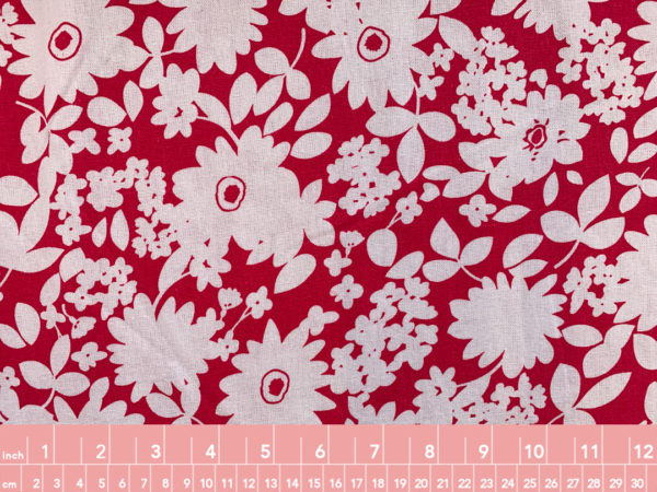 Designer Deadstock - Rayon/Linen Blend - Fuchsia Flora