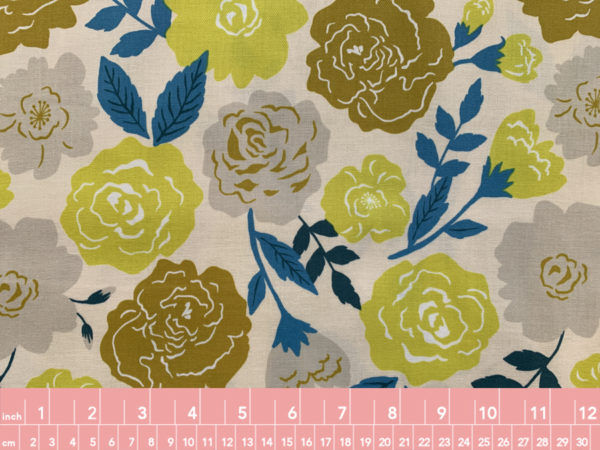 Japanese Cotton Twill - Roses - Yellow