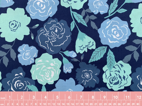 Japanese Cotton Twill - Roses - Yellow