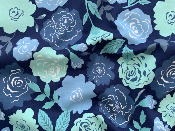 Japanese Cotton Twill - Roses - Yellow