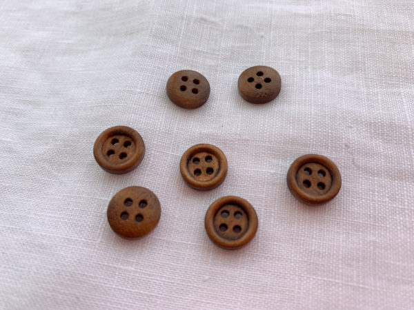 Small Wood Button - Raised Rim