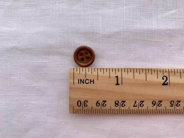 Small Wood Button - Raised Rim