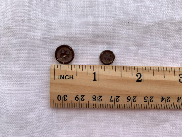 Coconut Buttons - Dark Brown - 4 Hole