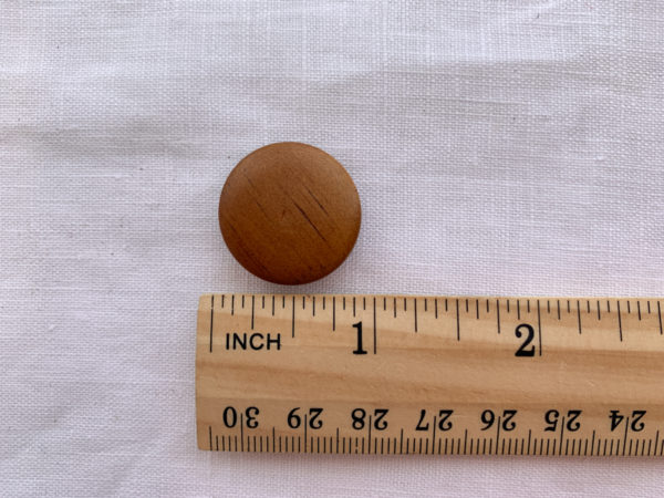 Wood Shank Button - Medium Brown