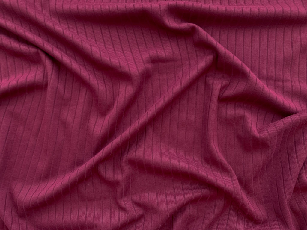 Wine Ribbed Knit Texture Stonemountain & Daughter Fabrics
