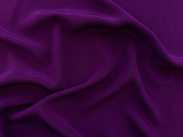 Designer Deadstock - Silk Crepe de Chine - Purple