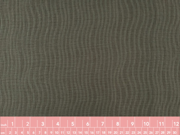 Cotton/Linen Jacquard – Wavy Stripe - Olive