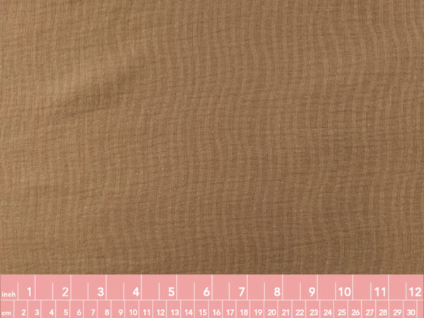 Cotton/Linen Jacquard – Wavy Stripe – Toffee