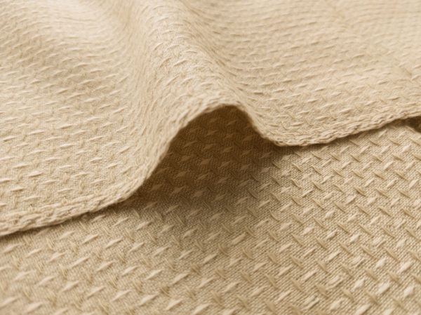 Textured Yarn Dyed Cotton – Petite Diamond – Cream