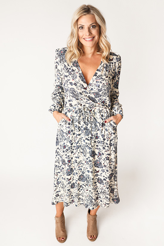 Chalk and Notch Orchid Midi Dress
