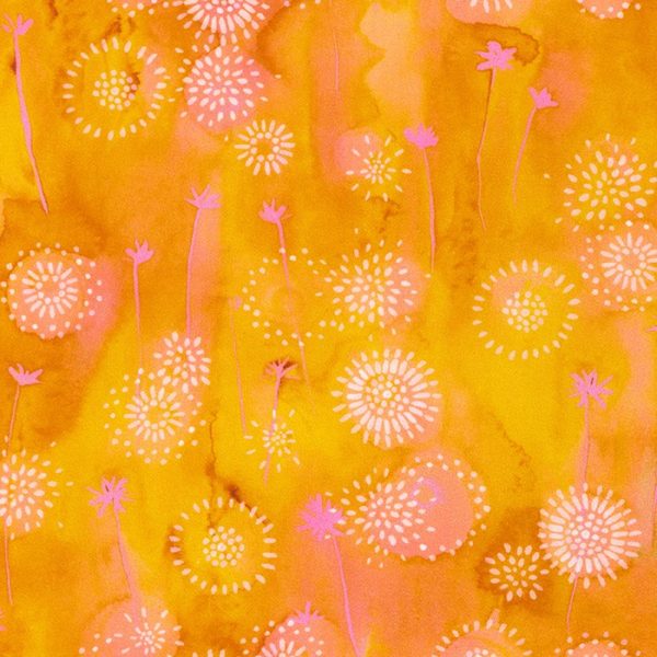 Garden Gloss Sateen - Dandelions - Golden