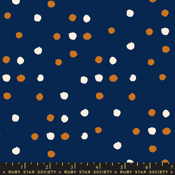 Quilting Cotton – Vessel – Paint Dot – Navy