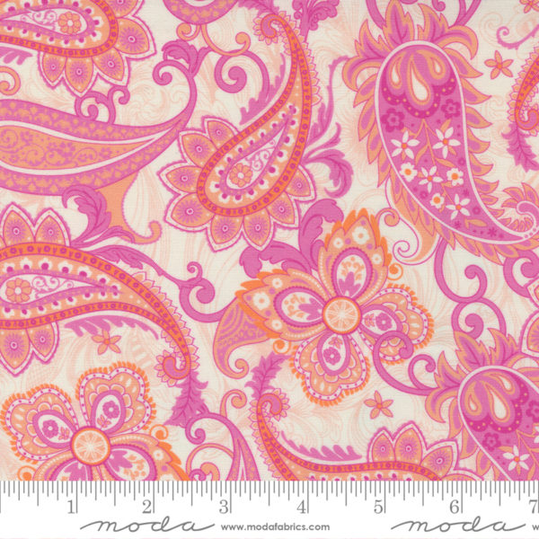 Quilting Cotton – Paisley Rose – Pink