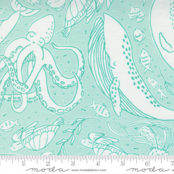 Quilting Cotton – The Sea and Me – Seafoam