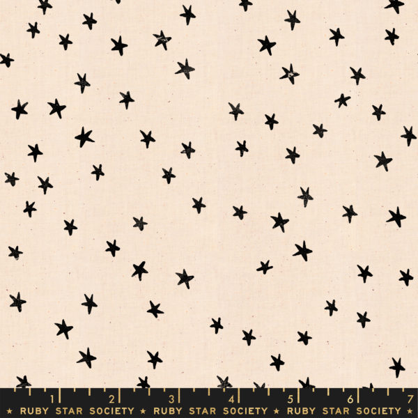 Quilting Cotton - Starry - Natural Black