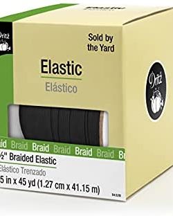 1/2" Braided Elastic - Black