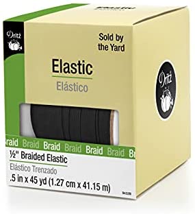 1/2" Braided Elastic - Black