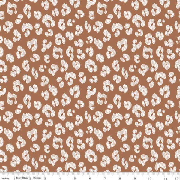 Quilting Cotton - The Waterhole - Animal - Rust