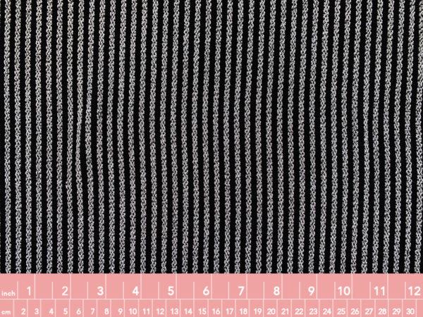 Designer Deadstock - Handwoven Rayon/Silk/Cotton - Black/White Stripe