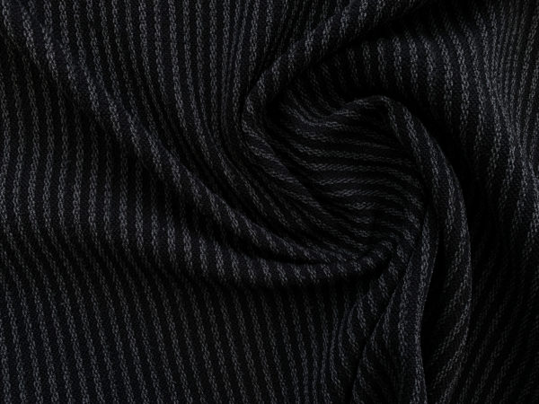 Designer Deadstock - Handwoven Rayon/Silk/Cotton - Black/White Stripe