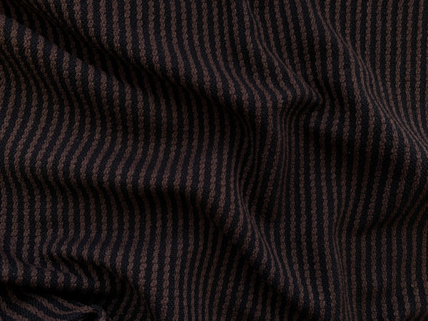 Designer Deadstock - Handwoven Rayon/Silk/Cotton - Black/White Stripe