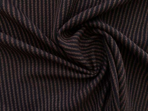 Designer Deadstock - Handwoven Rayon/Silk/Cotton - Black/White Stripe