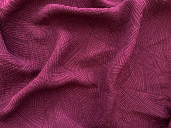 Amour Vert - Silk Jacquard - Plum Fans