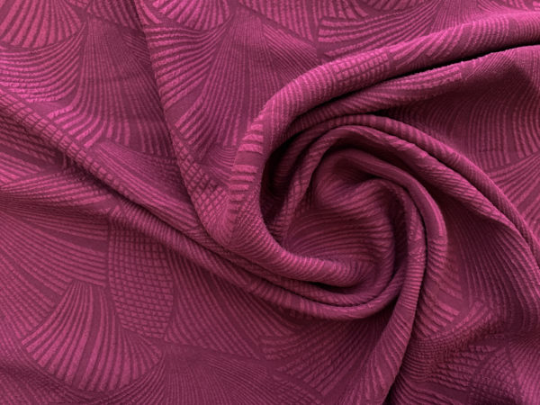 Amour Vert - Silk Jacquard - Plum Fans