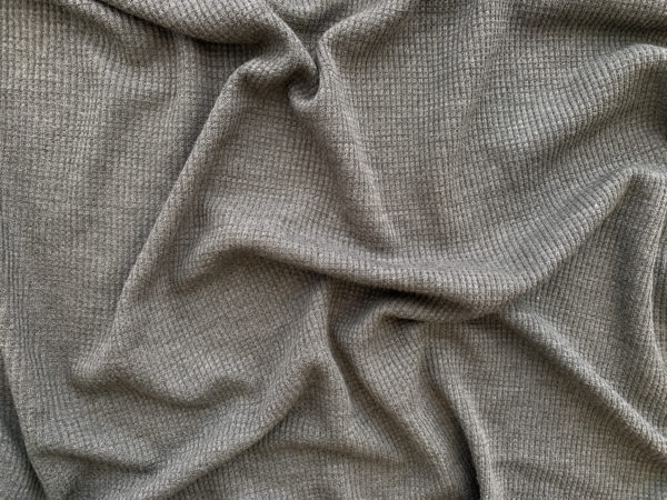 Designer Deadstock - Cotton Thermal Knit - Grey