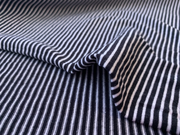 Designer Deadstock - Cotton/Spandex Jersey - Petite Stripes