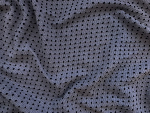 Designer Deadstock - Cotton/Spandex French Terry - Stitched Dots