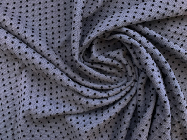 Designer Deadstock - Cotton/Spandex French Terry - Stitched Dots