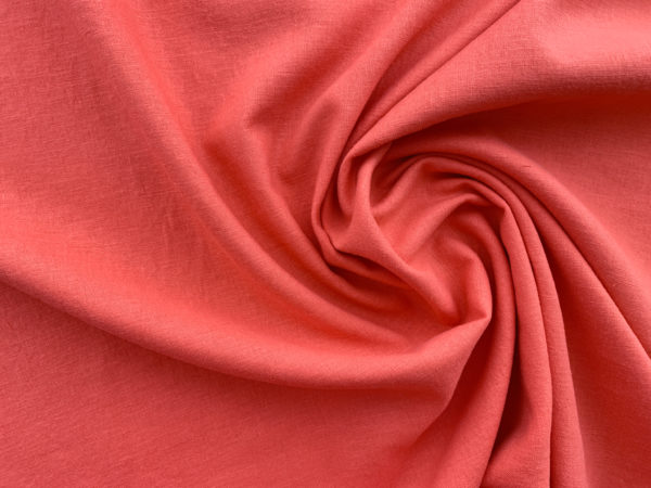 Designer Deadstock - Laundered Linen - Coral