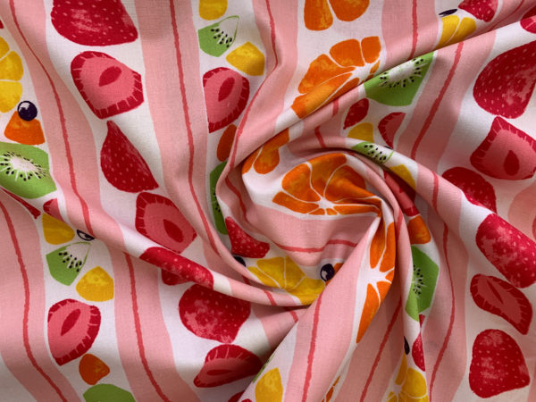 Japanese Cotton Sheeting - Fruit Stripe