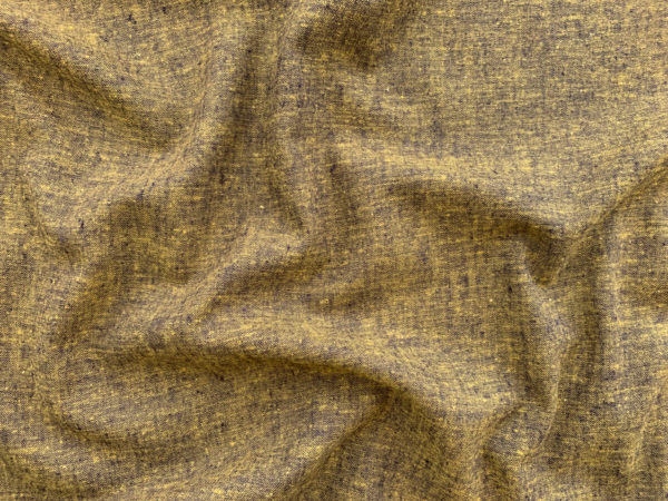 Designer Deadstock - Yarn Dyed Cotton/Linen Chambray - Gold