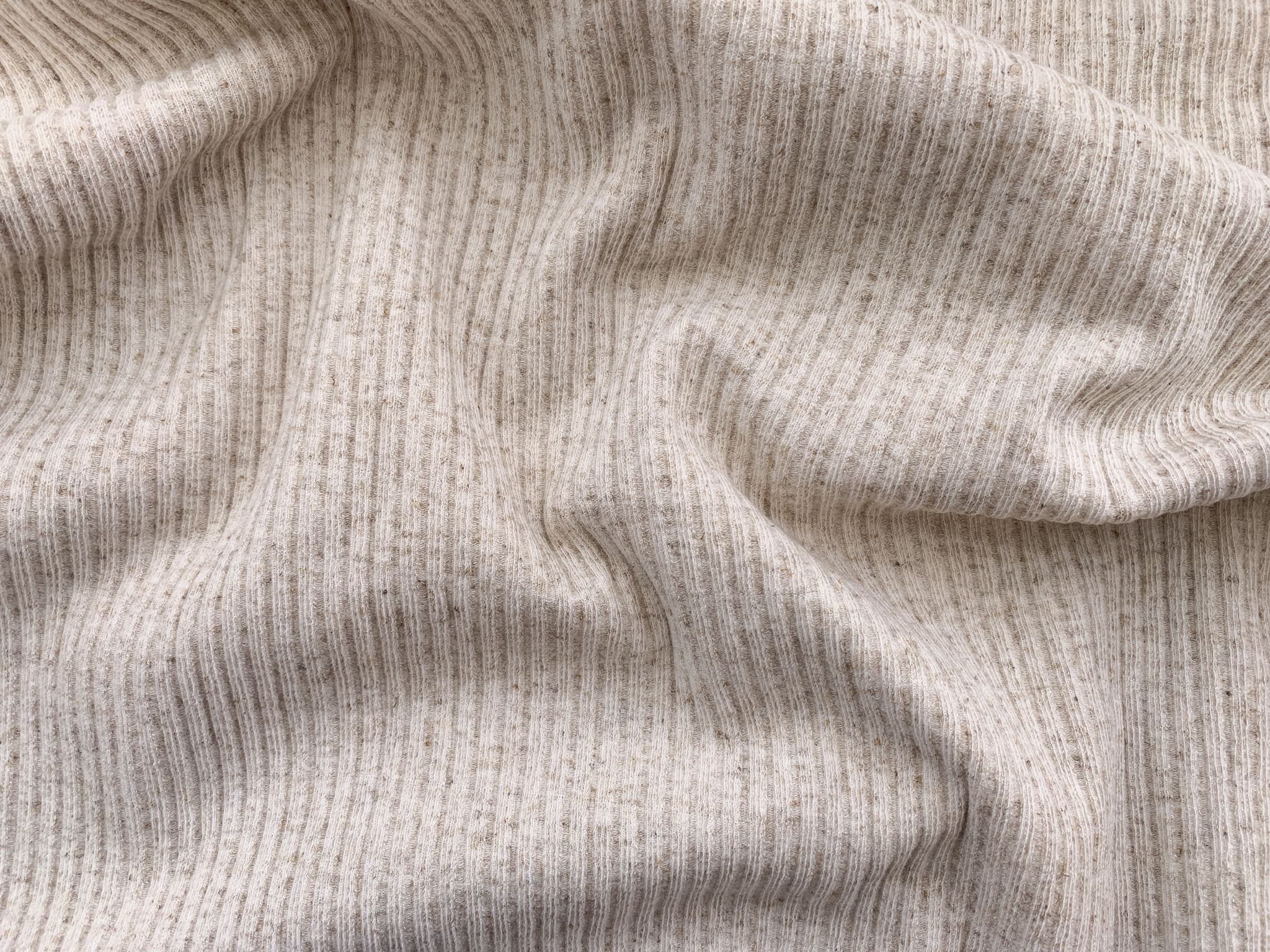 Designer Deadstock - Cotton Chunky Rib Knit - Oatmeal