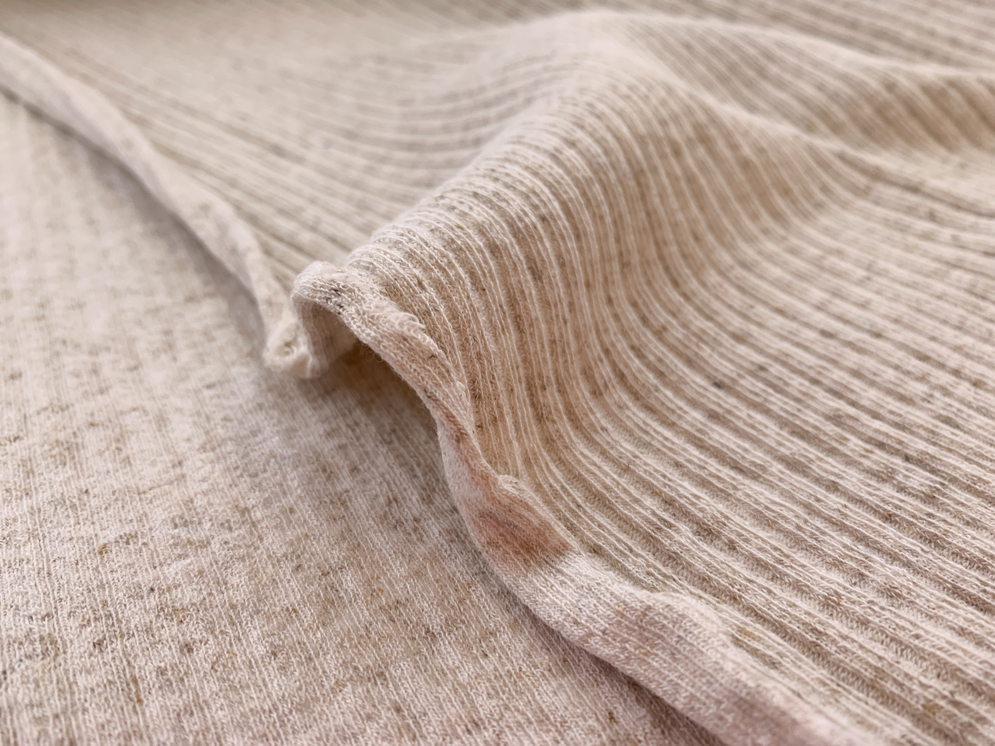 Designer Deadstock - Cotton Chunky Rib Knit - Oatmeal