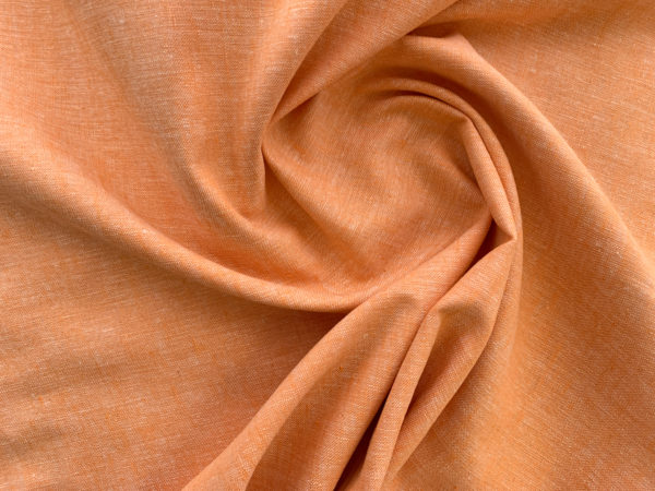 Designer Deadstock - Yarn Dyed Linen - Tangerine