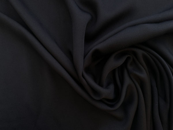 Designer Deadstock - Rayon Challis - Black